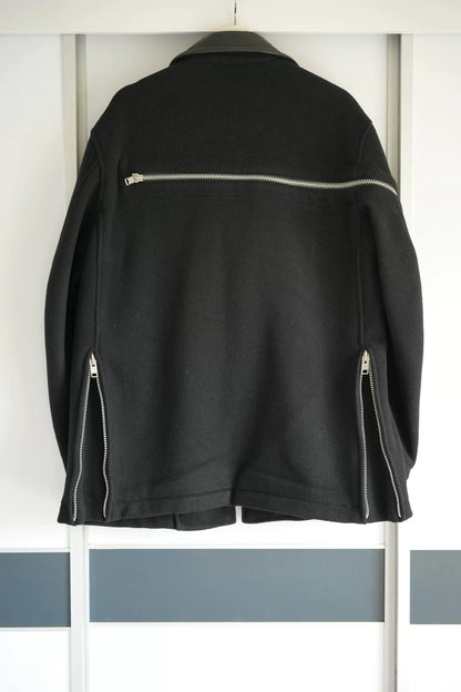 Yohji Yamamoto 04AW Back Zip Leather Collar Jacket