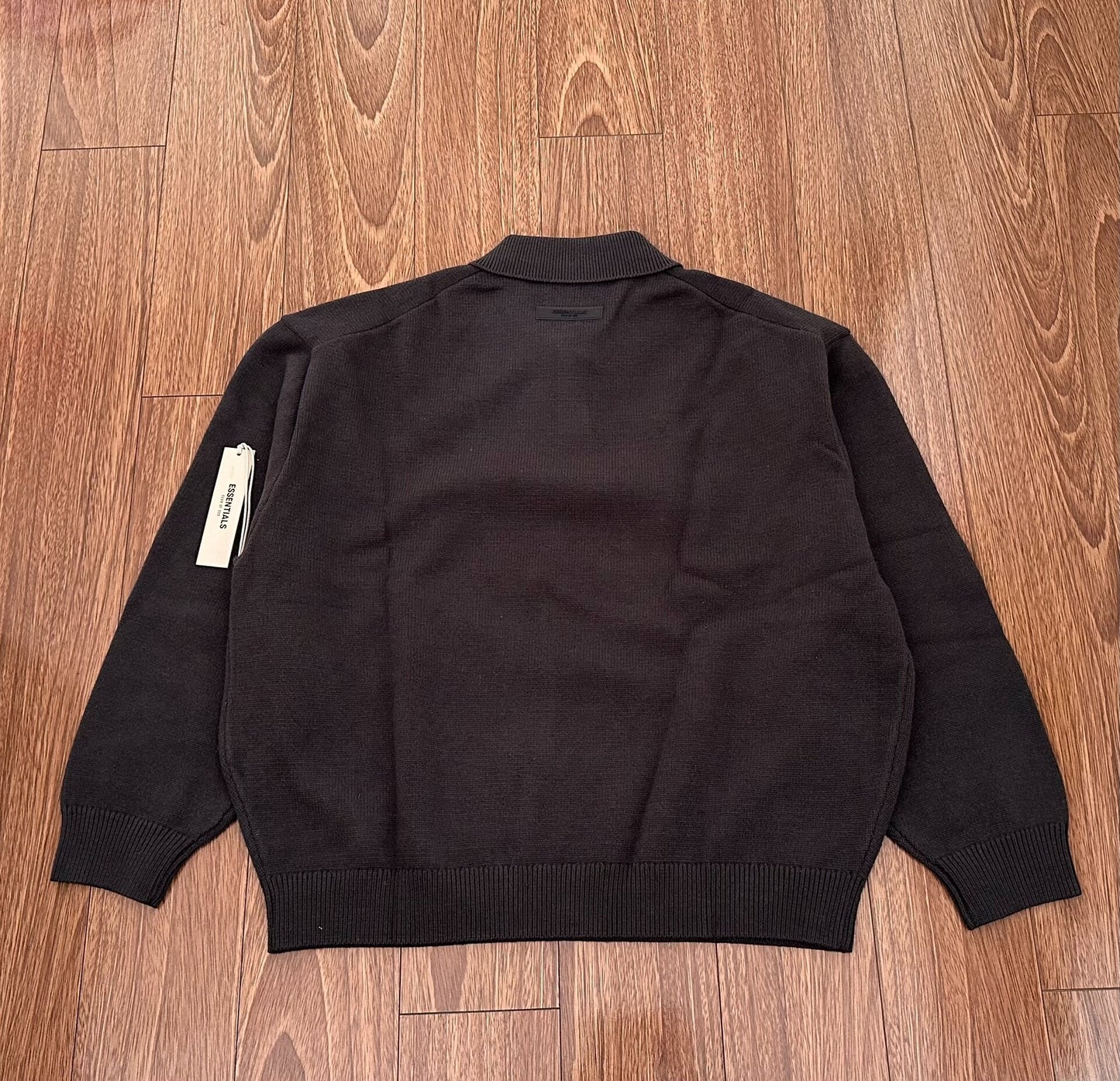 fear of god essentials knit long sleeve polo