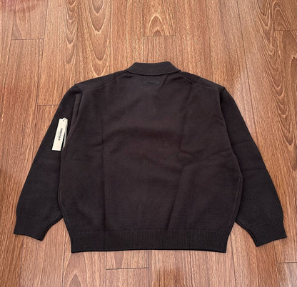 fear of god essentials knit long sleeve polo