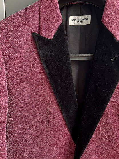 Saint Laurent Pink Glitter Blazer