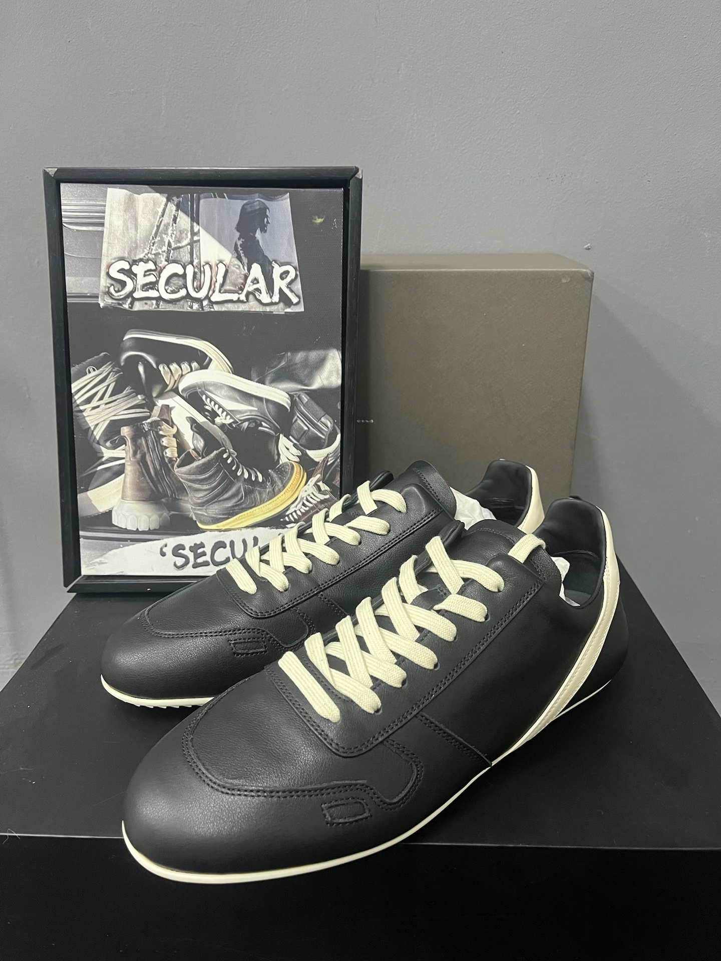 Rick Owens 25FW Black Low-Top Casual Shoes