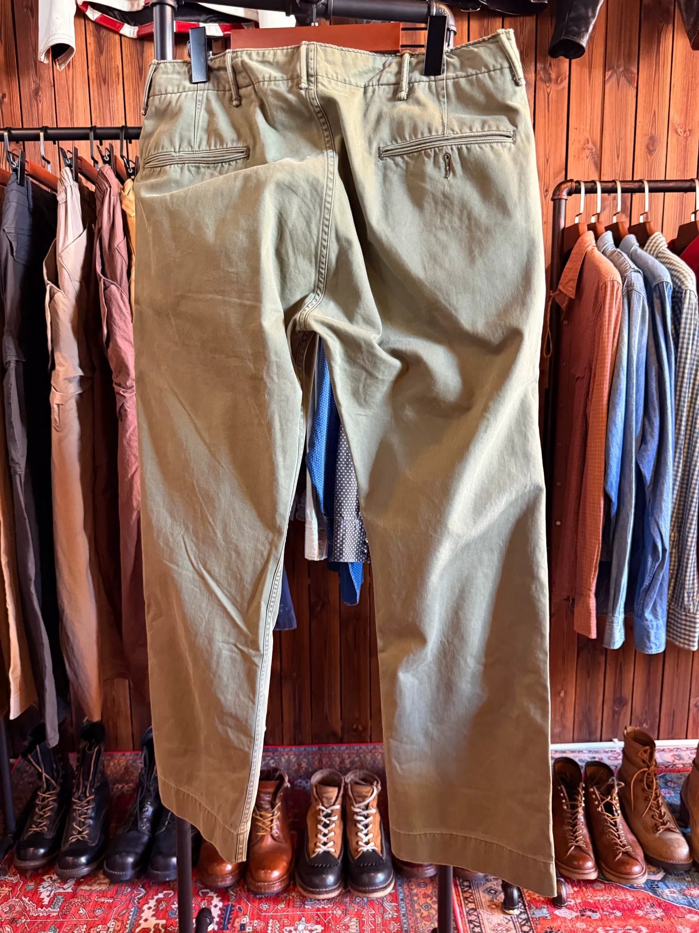 RRL Double RL Military Green Casual Pants