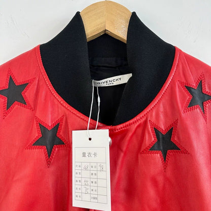 Givenchy Leather Star Baseball Jacket