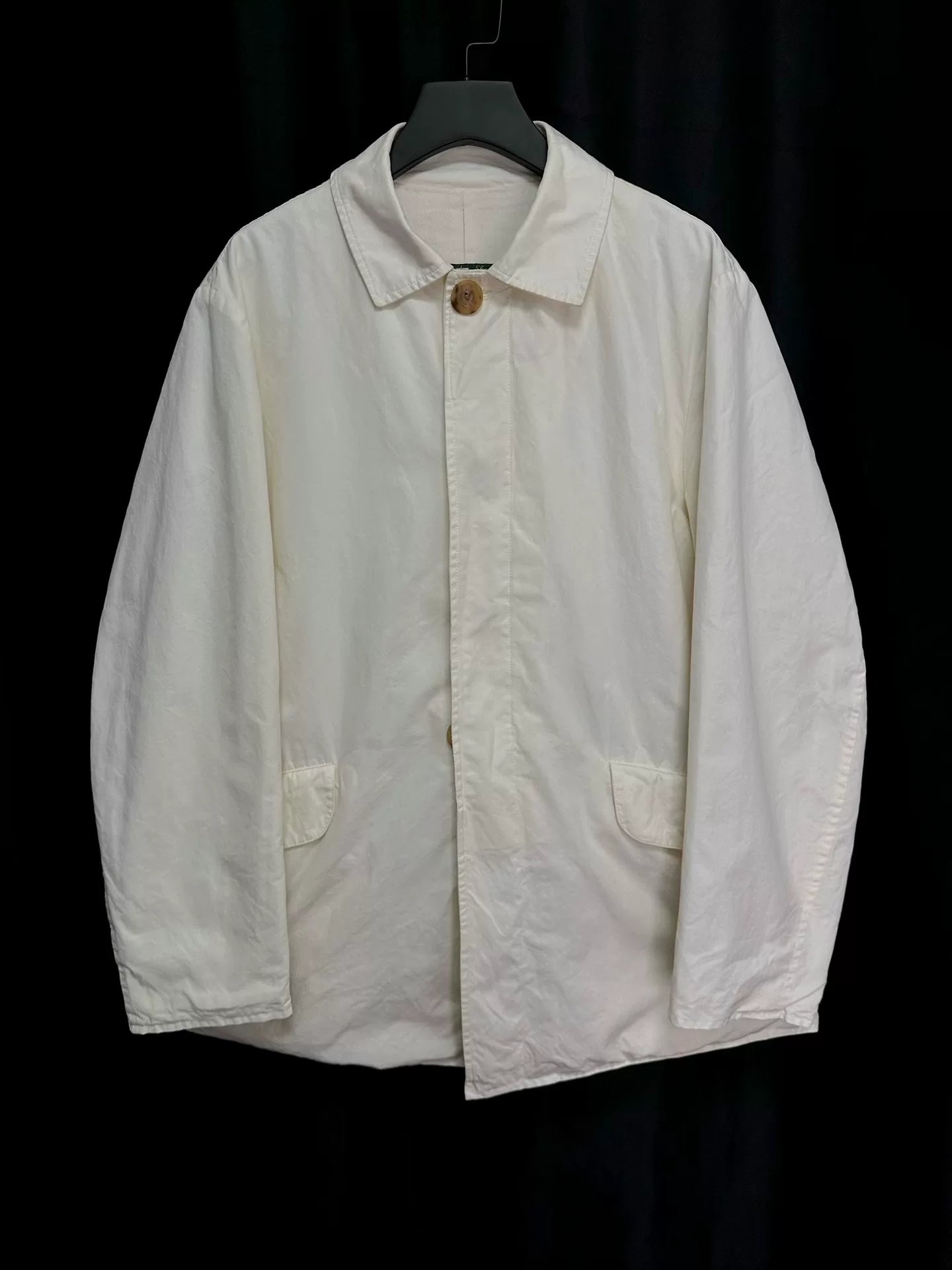 paul harnden classic mac coat in ivory