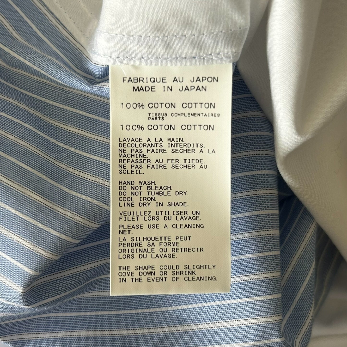 Yohji Yamamoto 13SS Blue Stripe Shirt