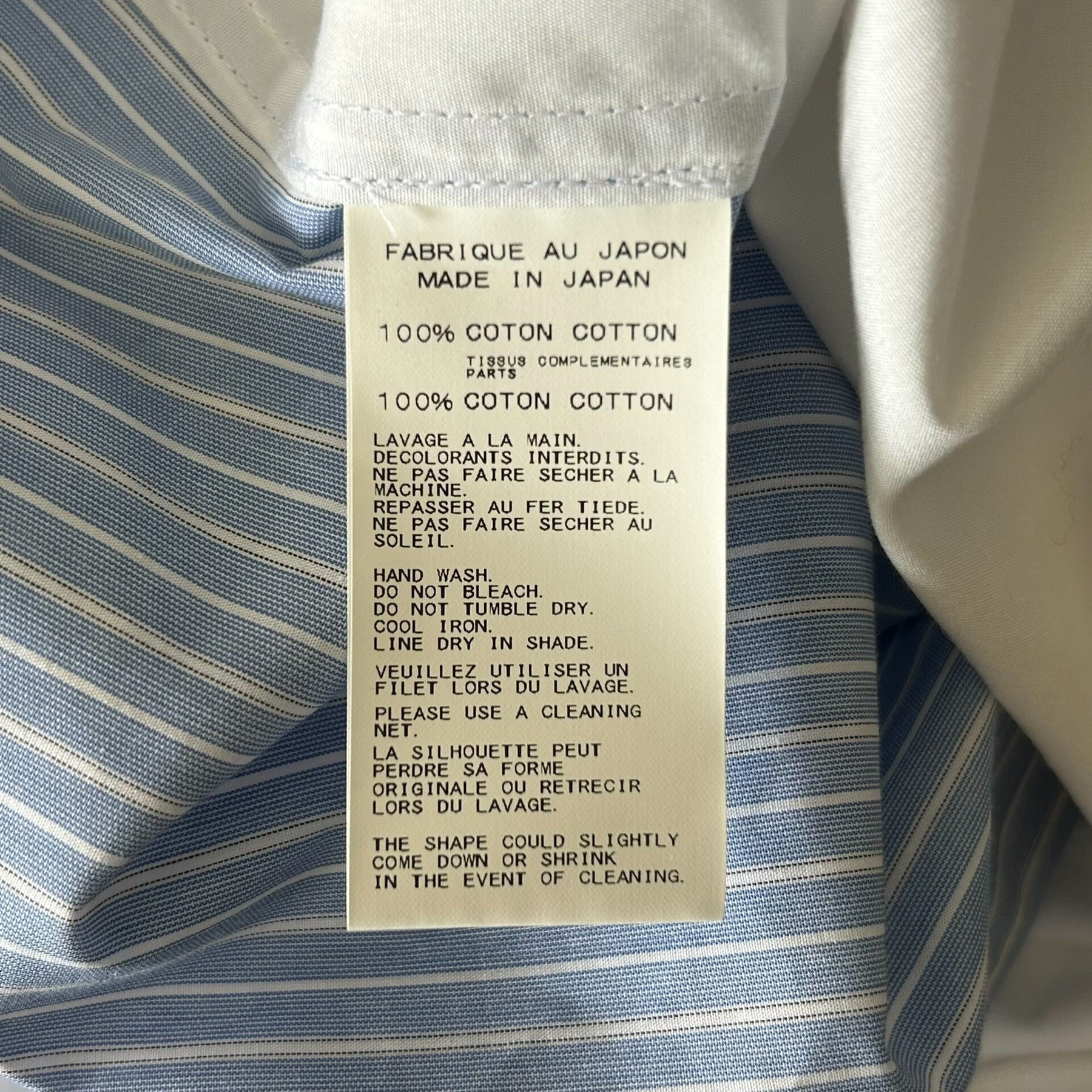 Yohji Yamamoto 13SS Blue Stripe Shirt