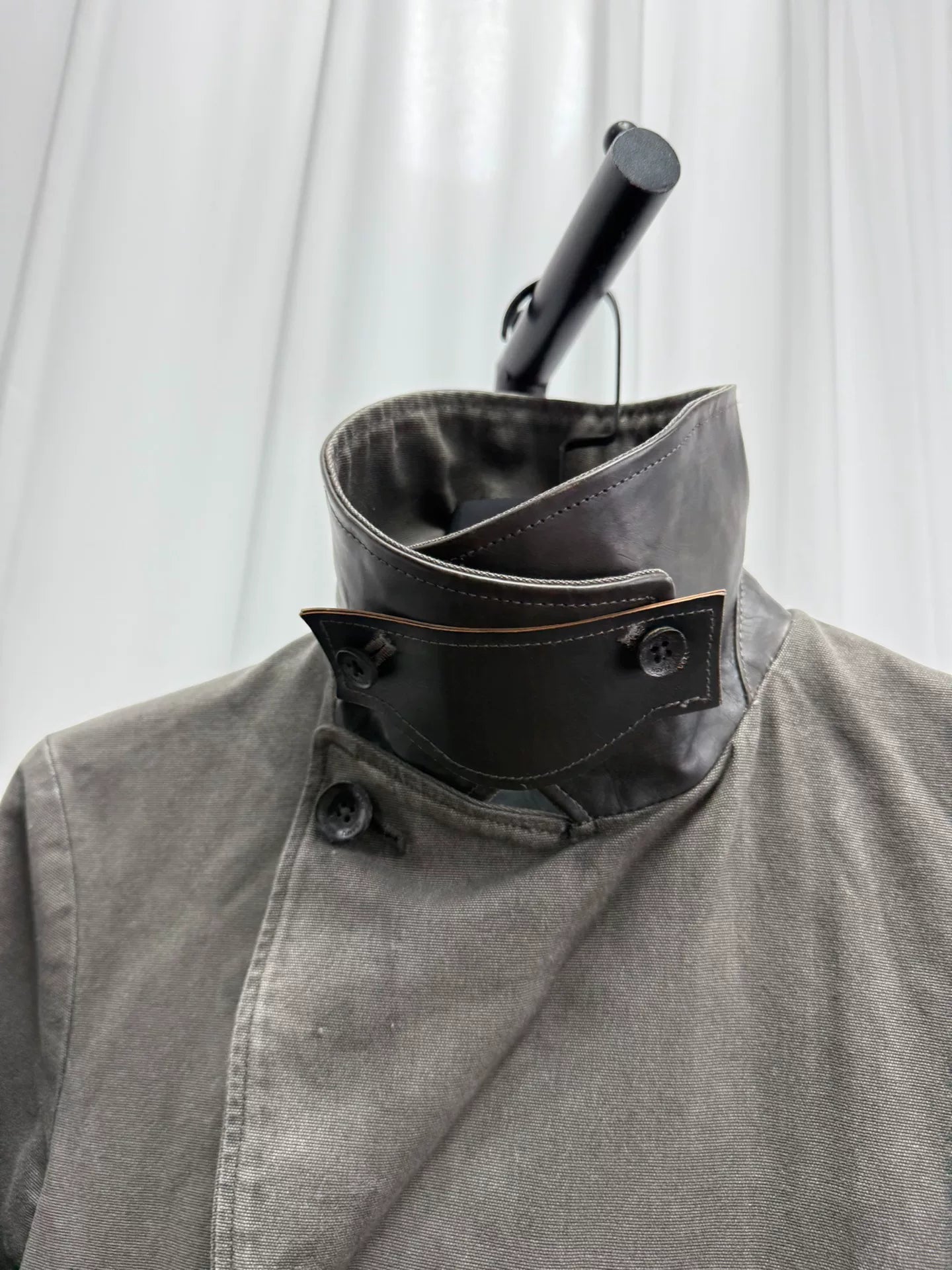 Backlash 拼皮水洗夹克 with Leather Details