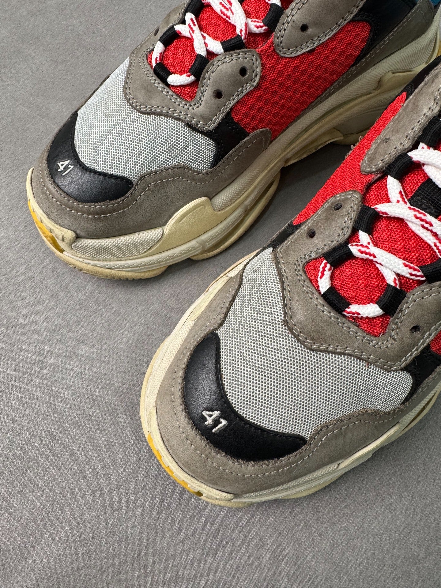 Balenciaga TripleS Red and Blue Sneakers Size 41