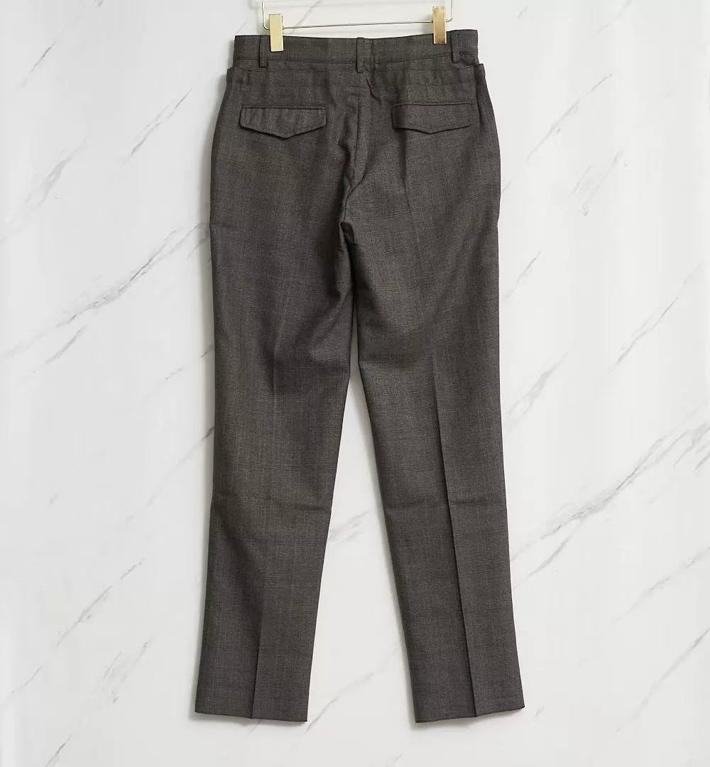 Saint Laurent Brown Checkered Drawstring Pants