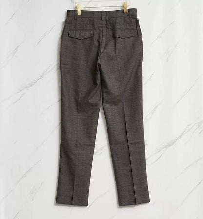 Saint Laurent Brown Checkered Drawstring Pants
