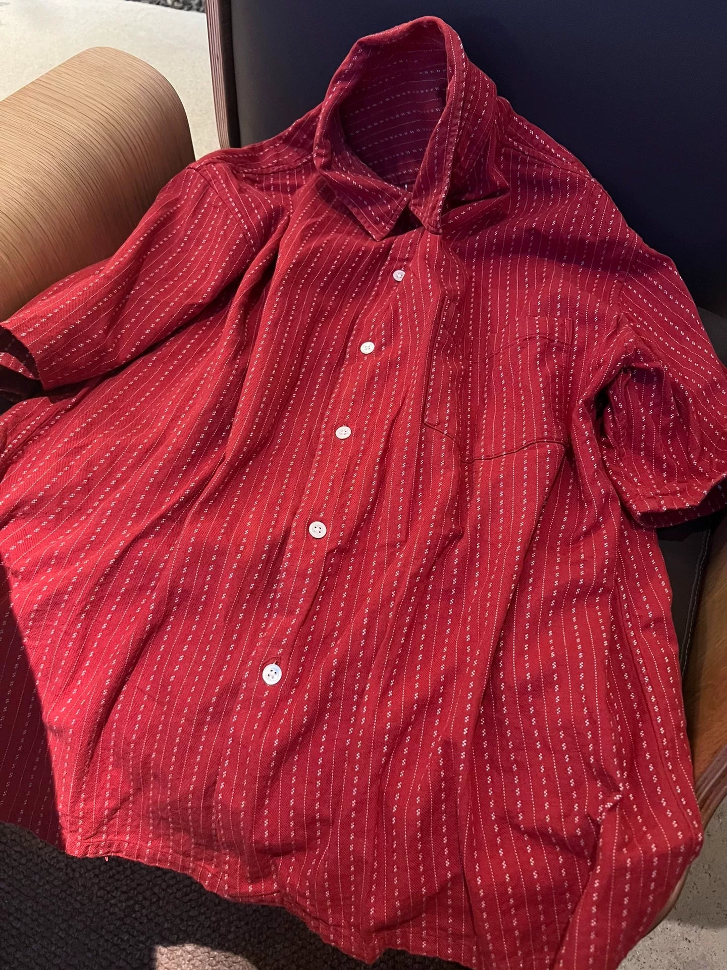 Porter Classic Happy Red Short Sleeve Shirt