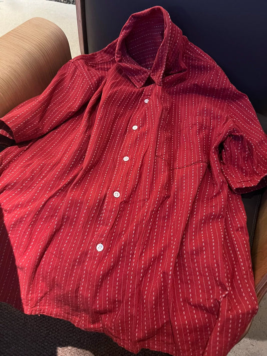 Porter Classic Happy Red Short Sleeve Shirt