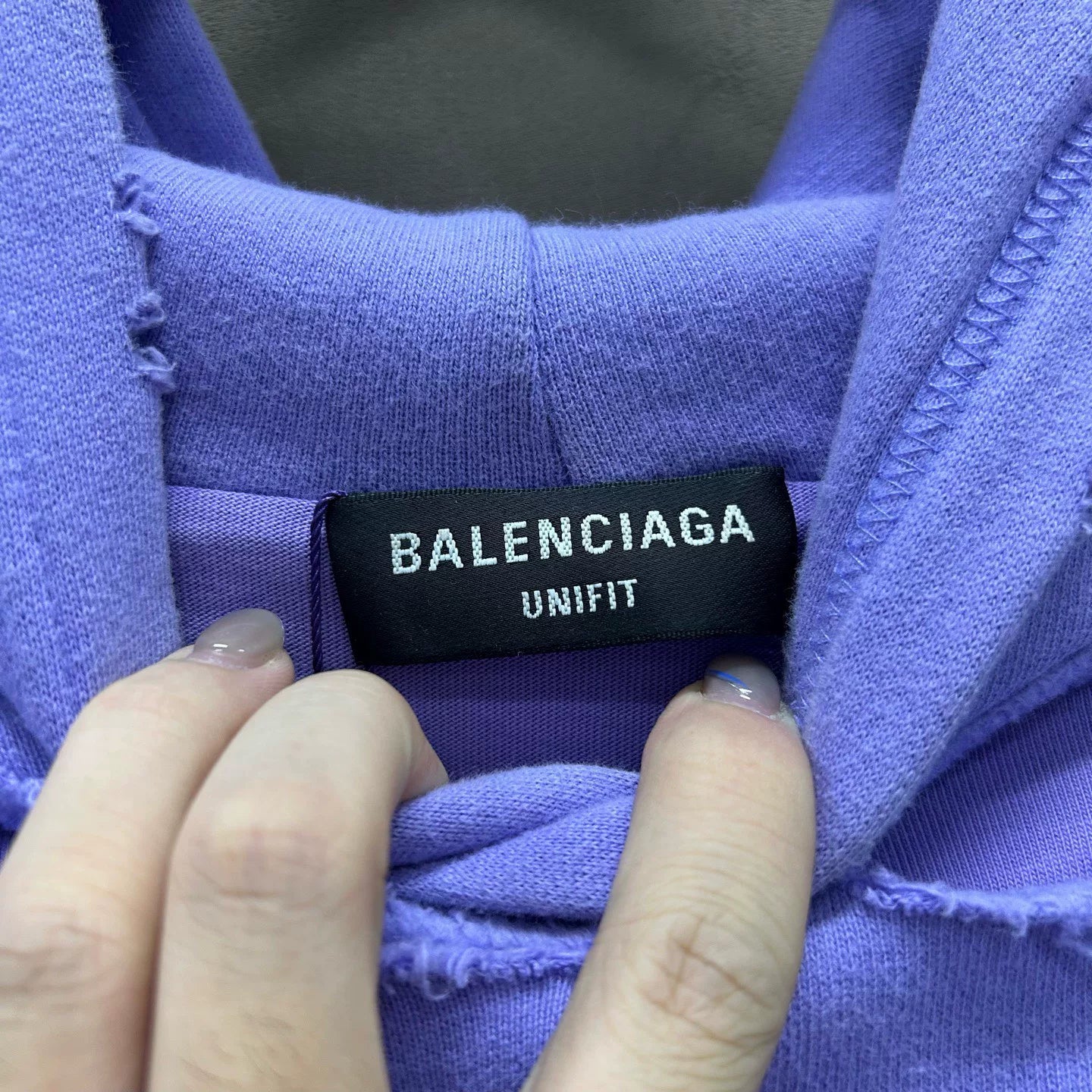 balenciaga logo hoodie in lavender color