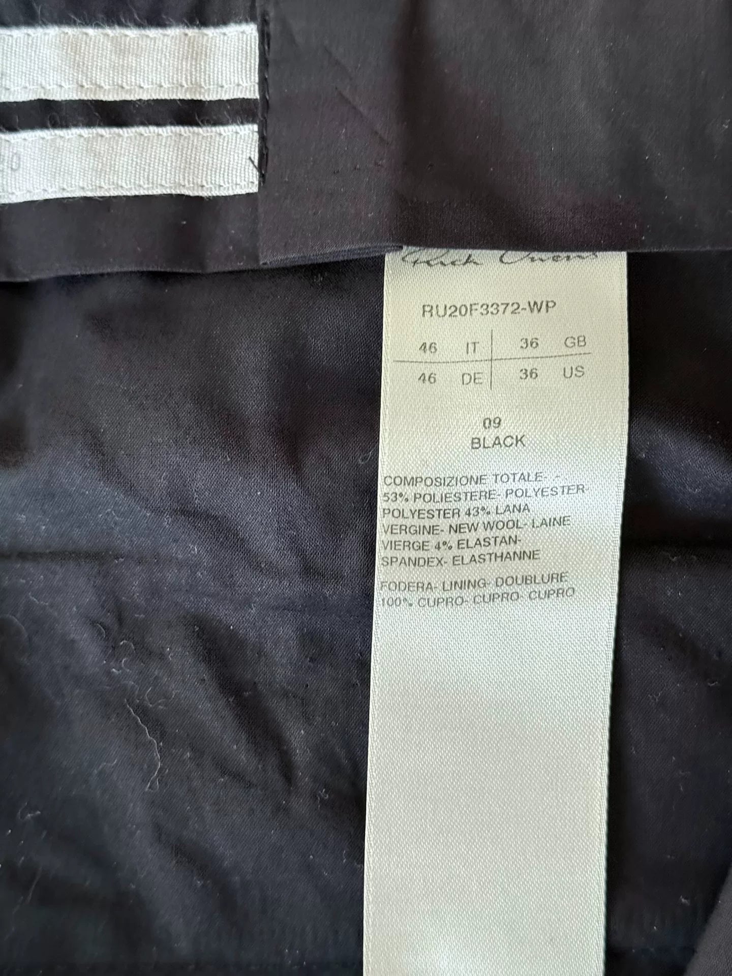 Rick Owens FW20 Astaires Trousers
