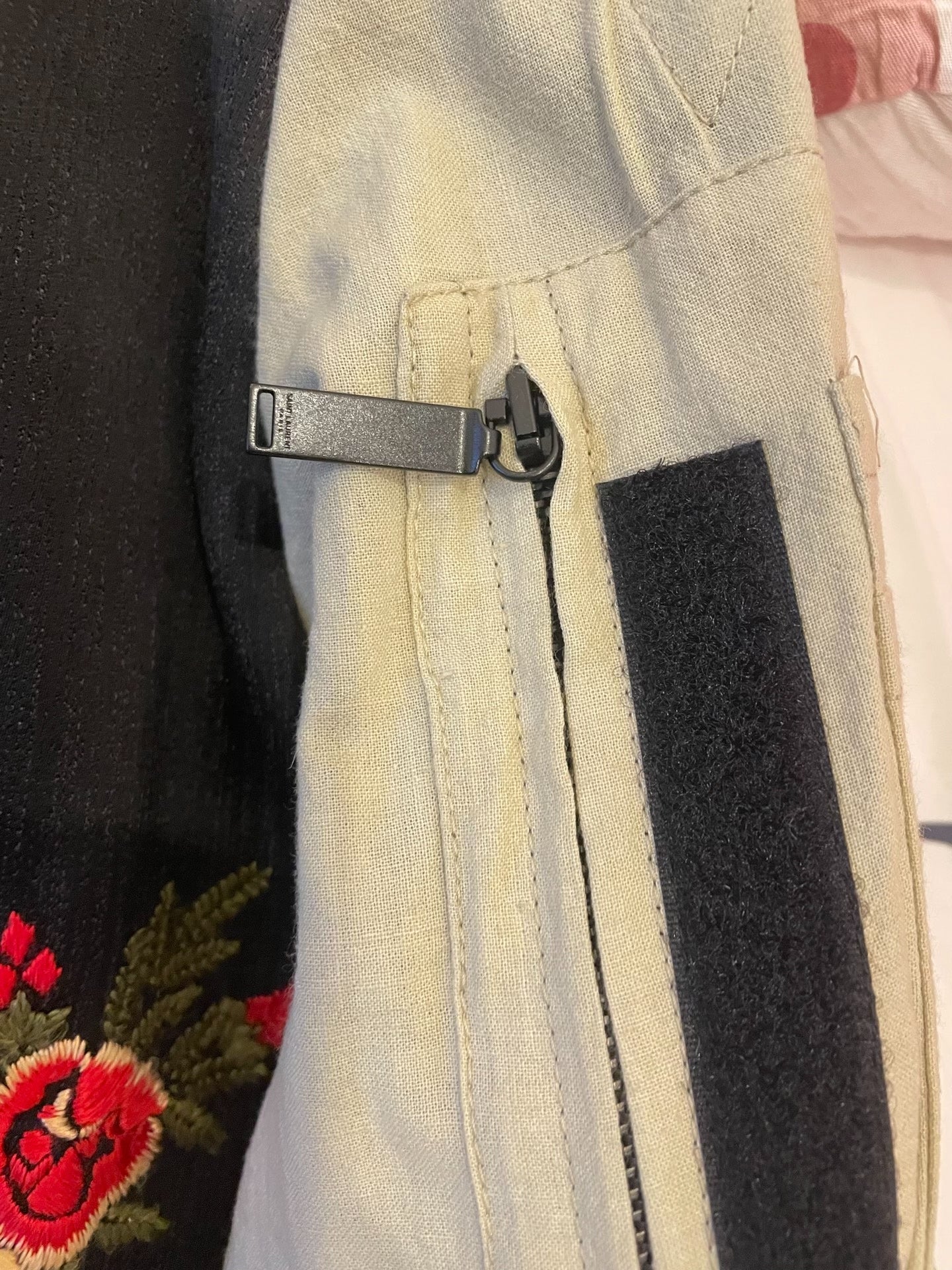 YSL Saint Laurent Rose Embroidery Pilot Jacket