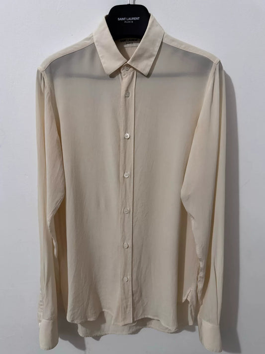 Saint Laurent Beige Silk Classic Shirt