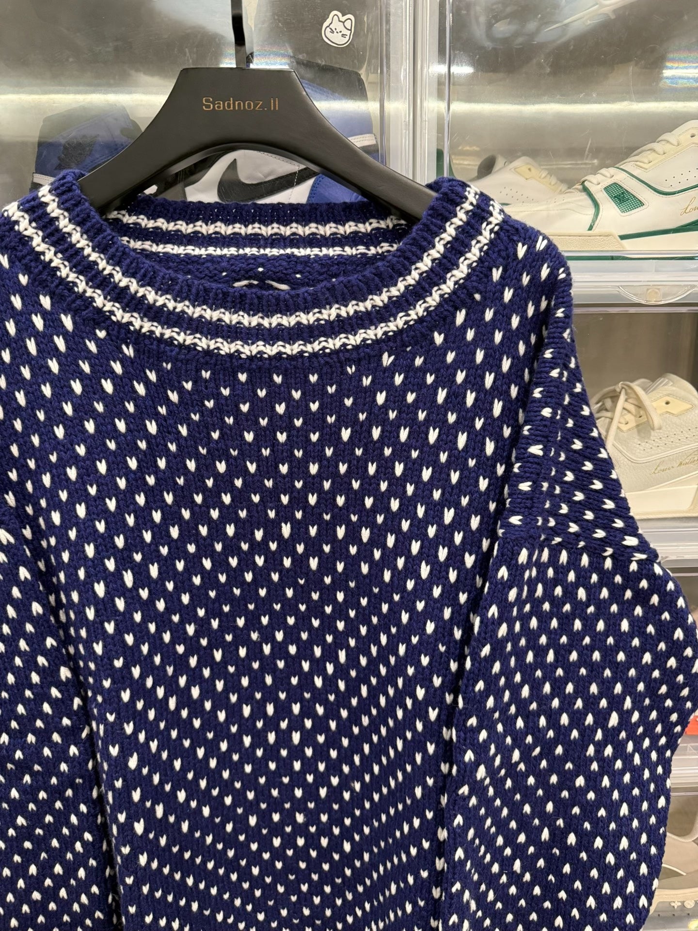 Chrome Hearts Cross Patch Silver Knit Sweater