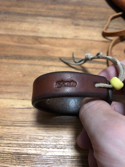 18k Gold-Plated Leather Bracelet by Goros