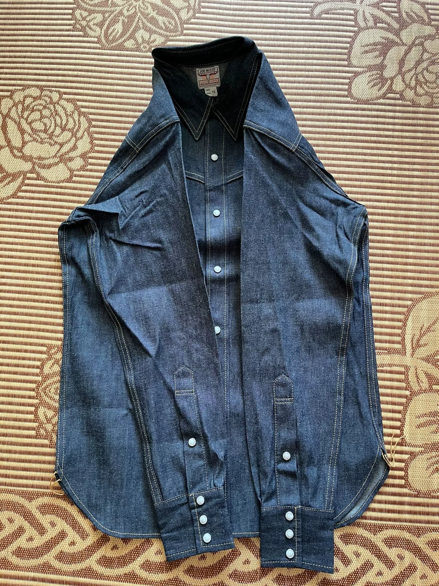 Joe McCoy Longhorn Western Denim Shirt