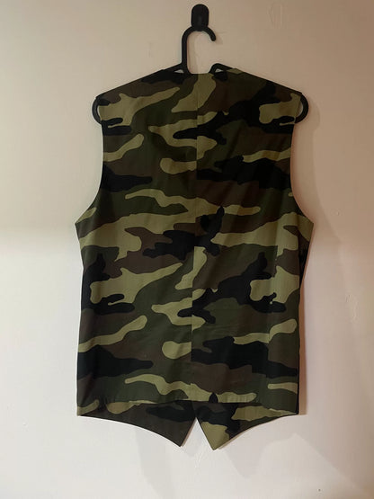 dior wool camouflage vest size 44