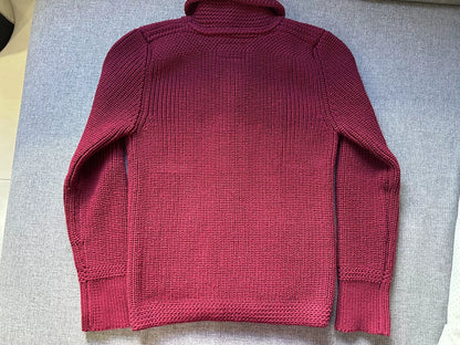 Joe McCoy Wool Sweater in Burgundy