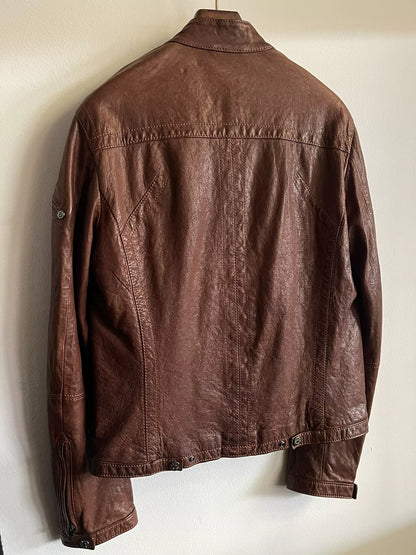 Dirk Bikkembergs Leather Motorcycle Jacket