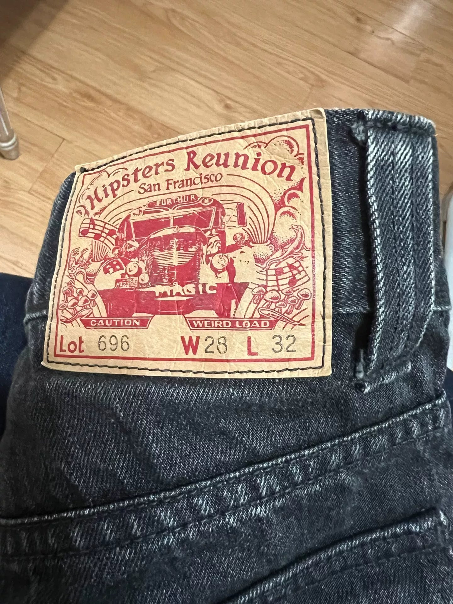 Freewheelers Skull Horse Denim Pants Size 28