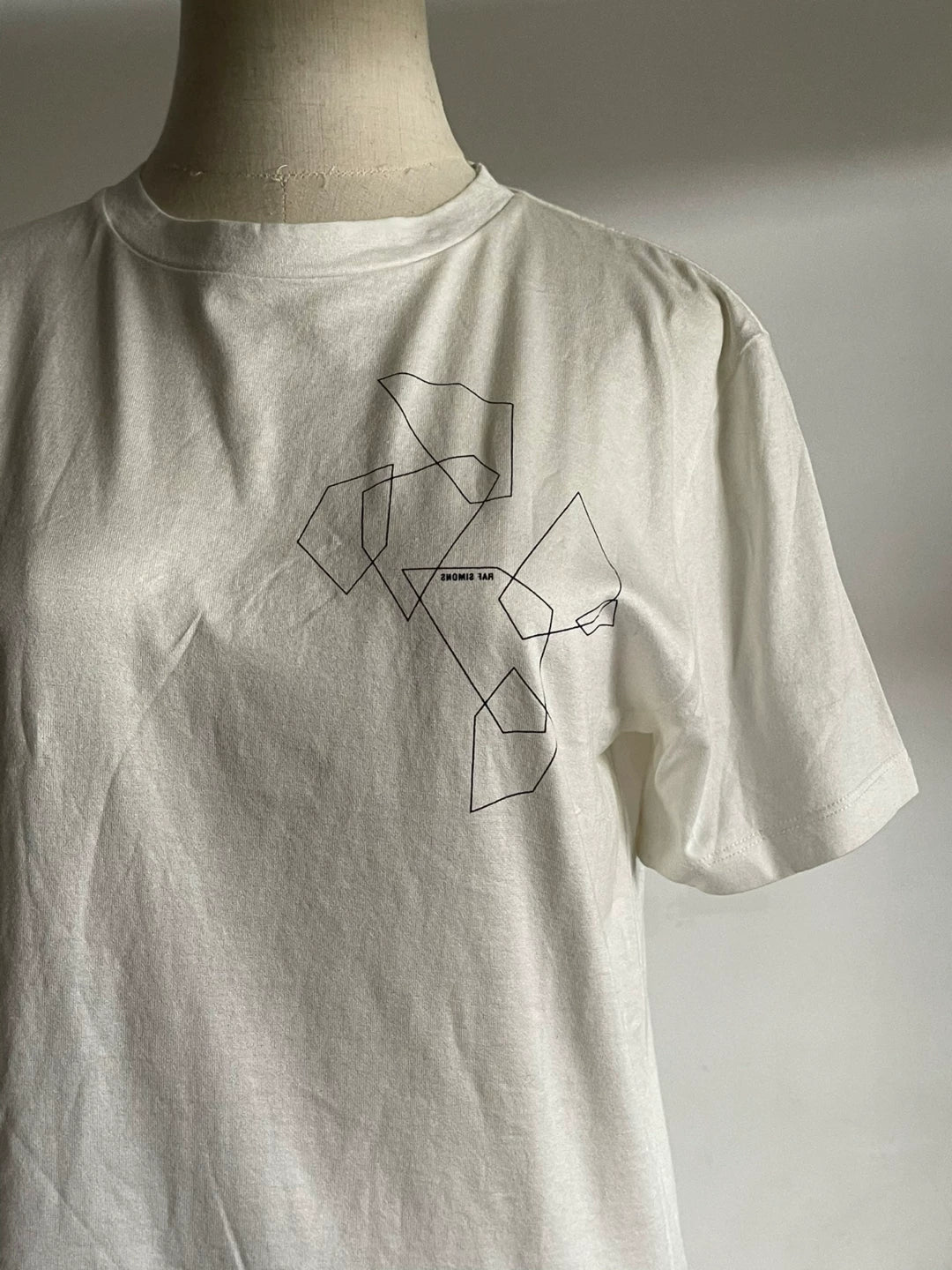 raf simons geometric print short sleeve t-shirt