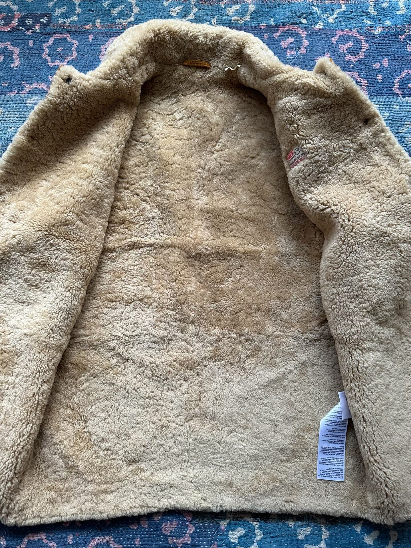 levis vintage suede shearling coat