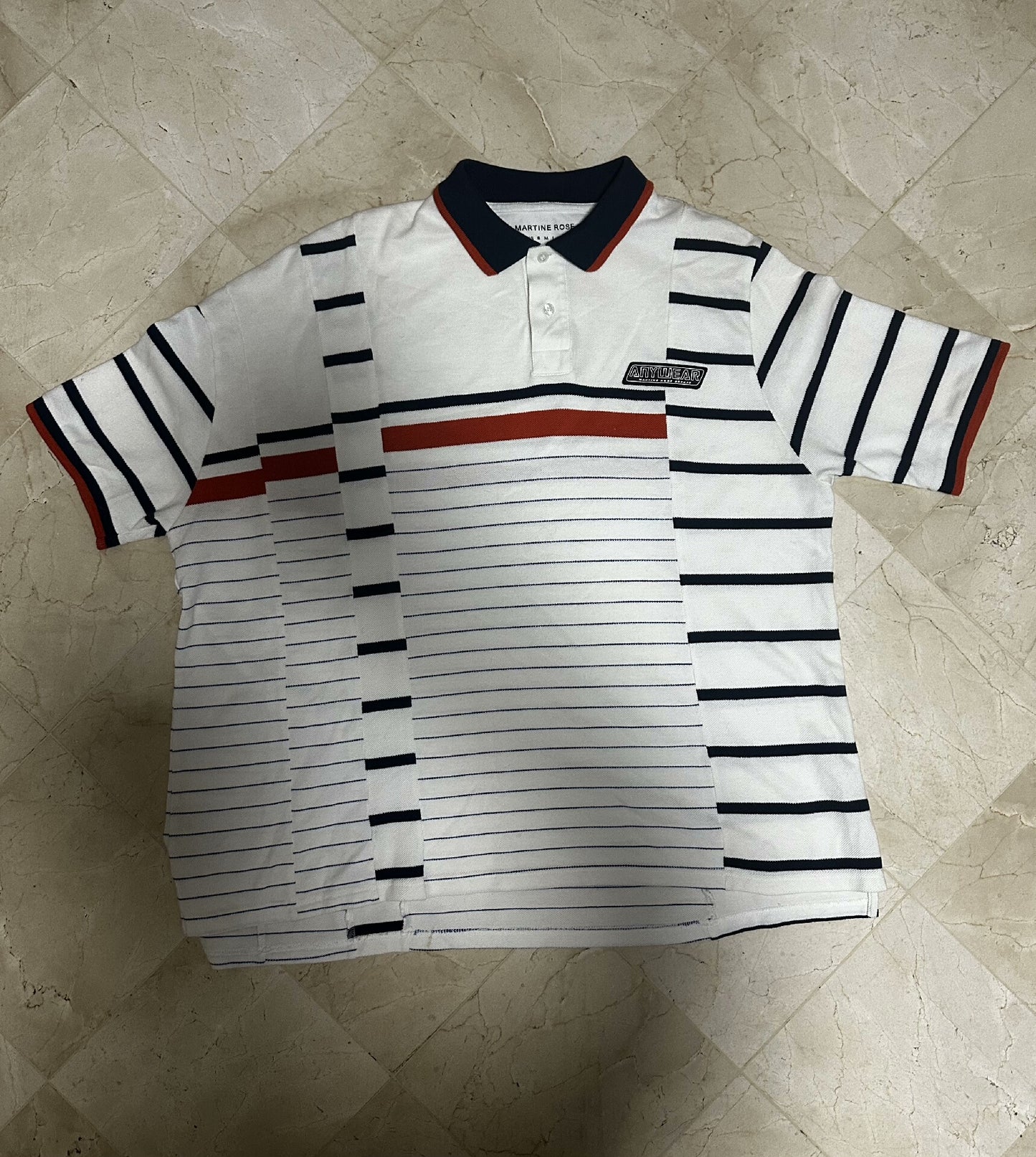 asymmetric cut polo shirt in xl size