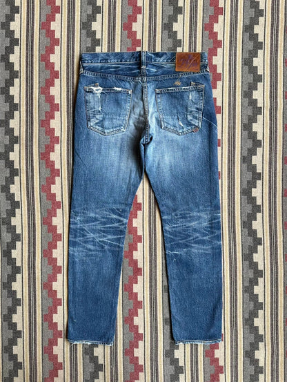 Prps Heavily Washed Distressed Jeans