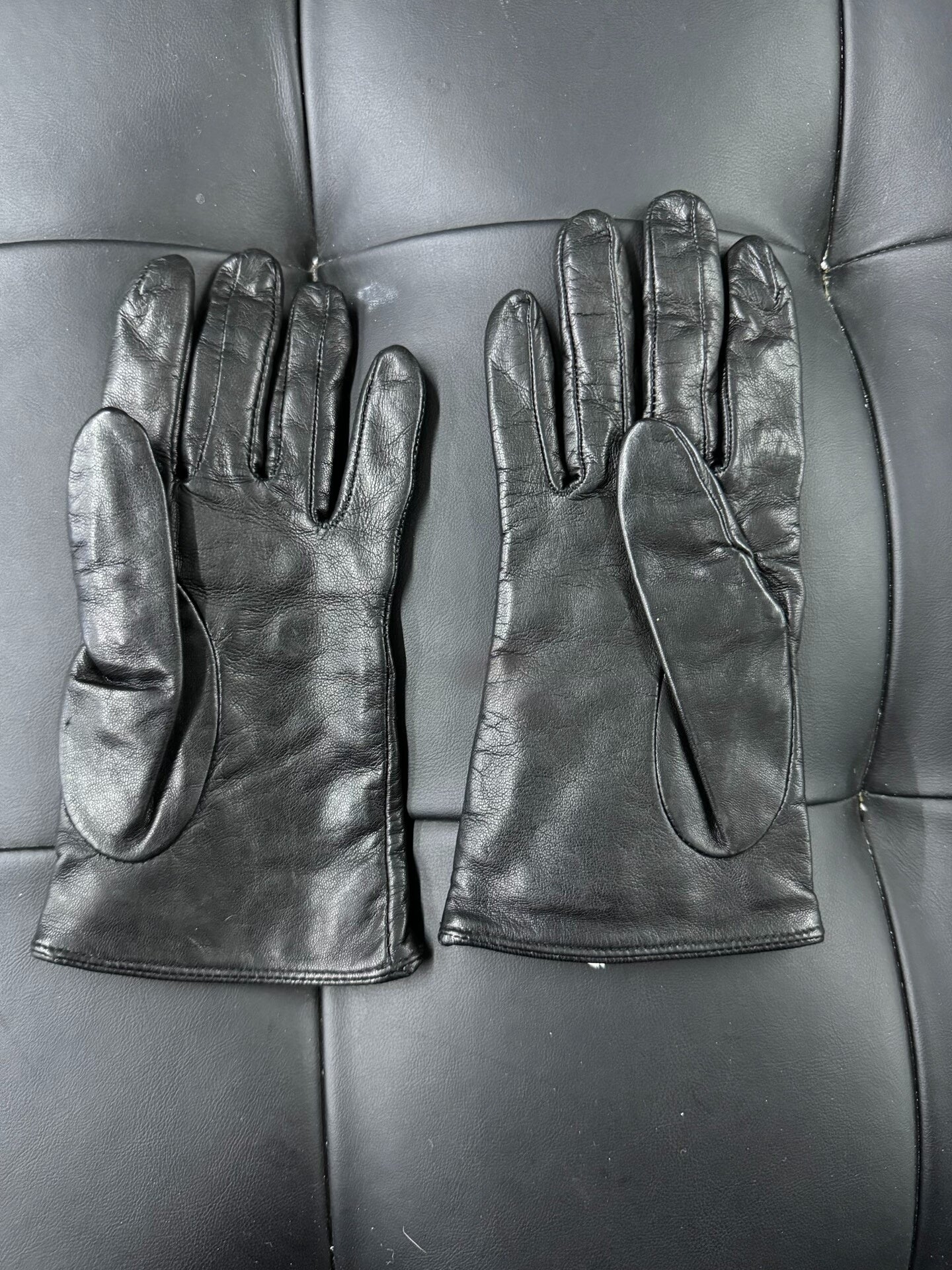 Chrome Hearts Leather Cross Gloves