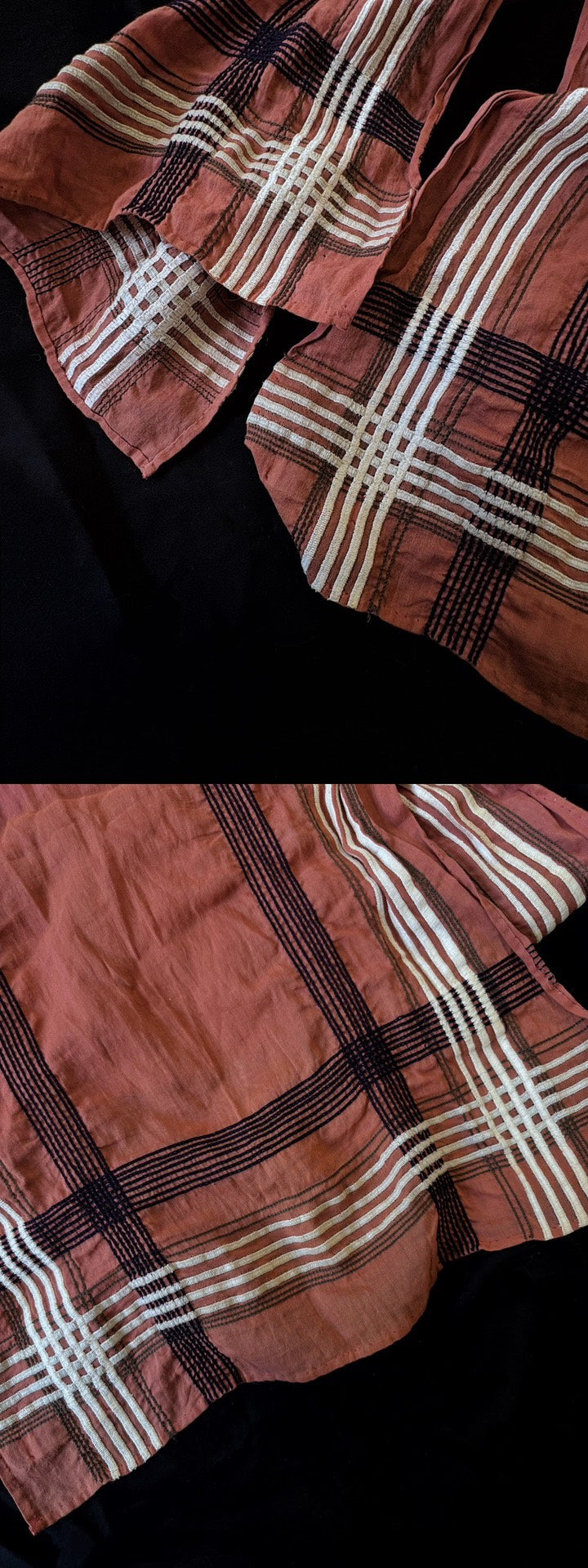 Dries Van Noten 90s Terracotta Cotton Scarf