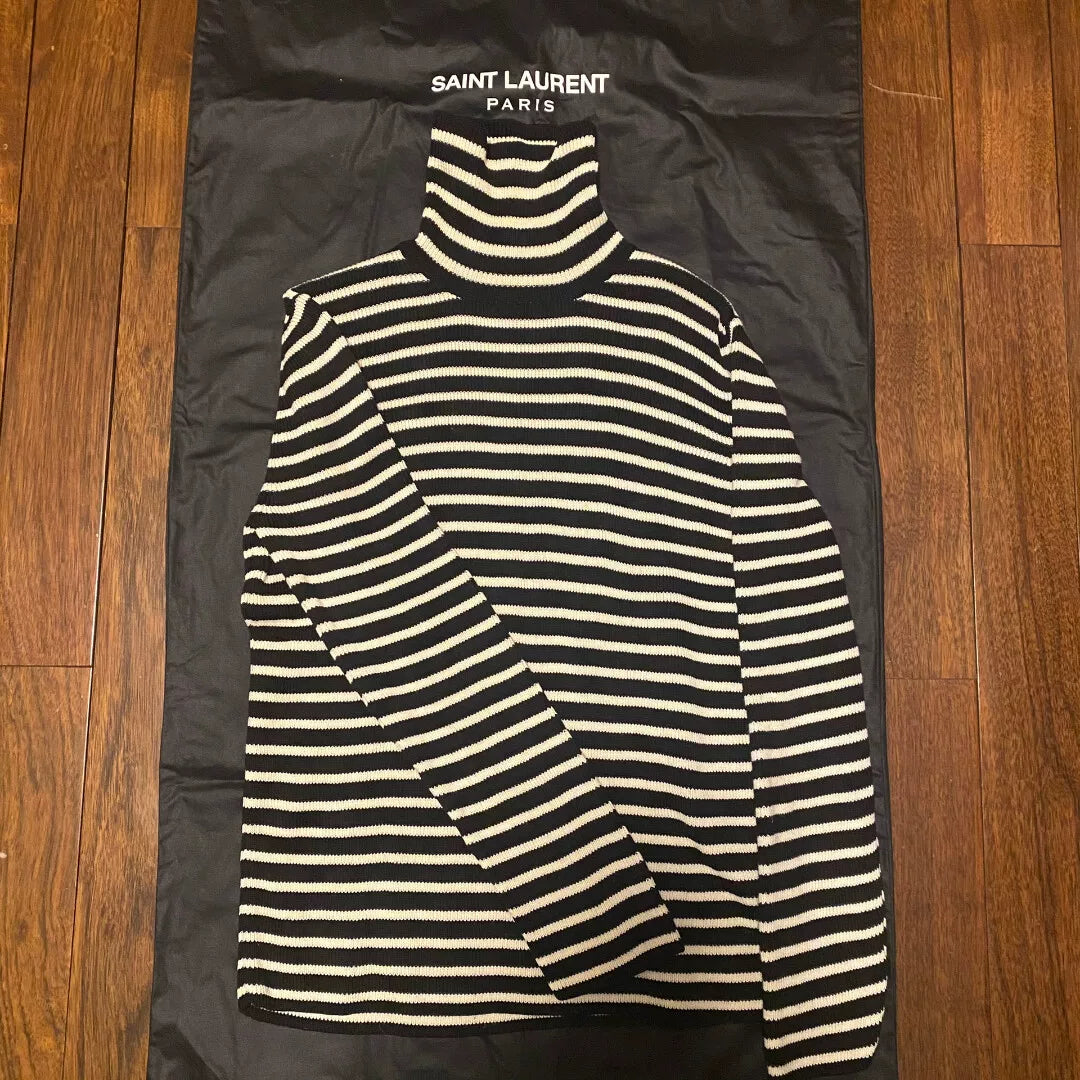 Saint Laurent FW15 Striped Turtleneck