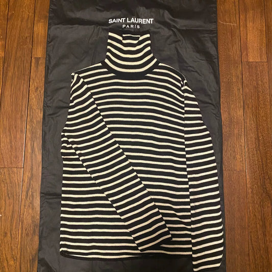 Saint Laurent FW15 Striped Turtleneck
