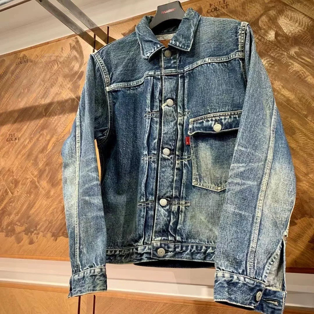 Vintage Denim Jacket with Workwear Style