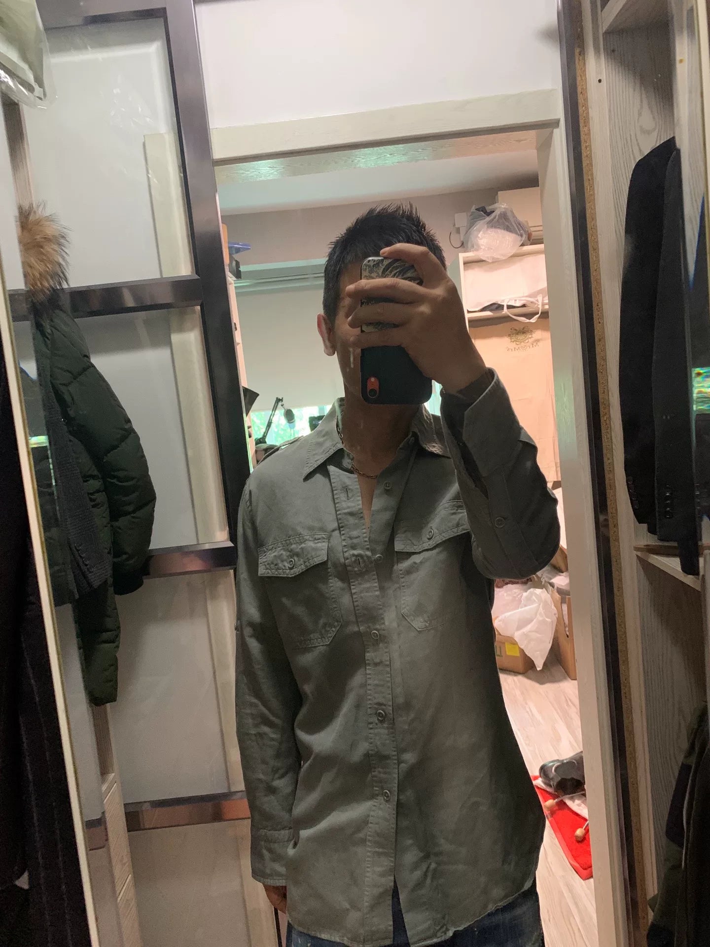 tom ford military style classic shirt size 39