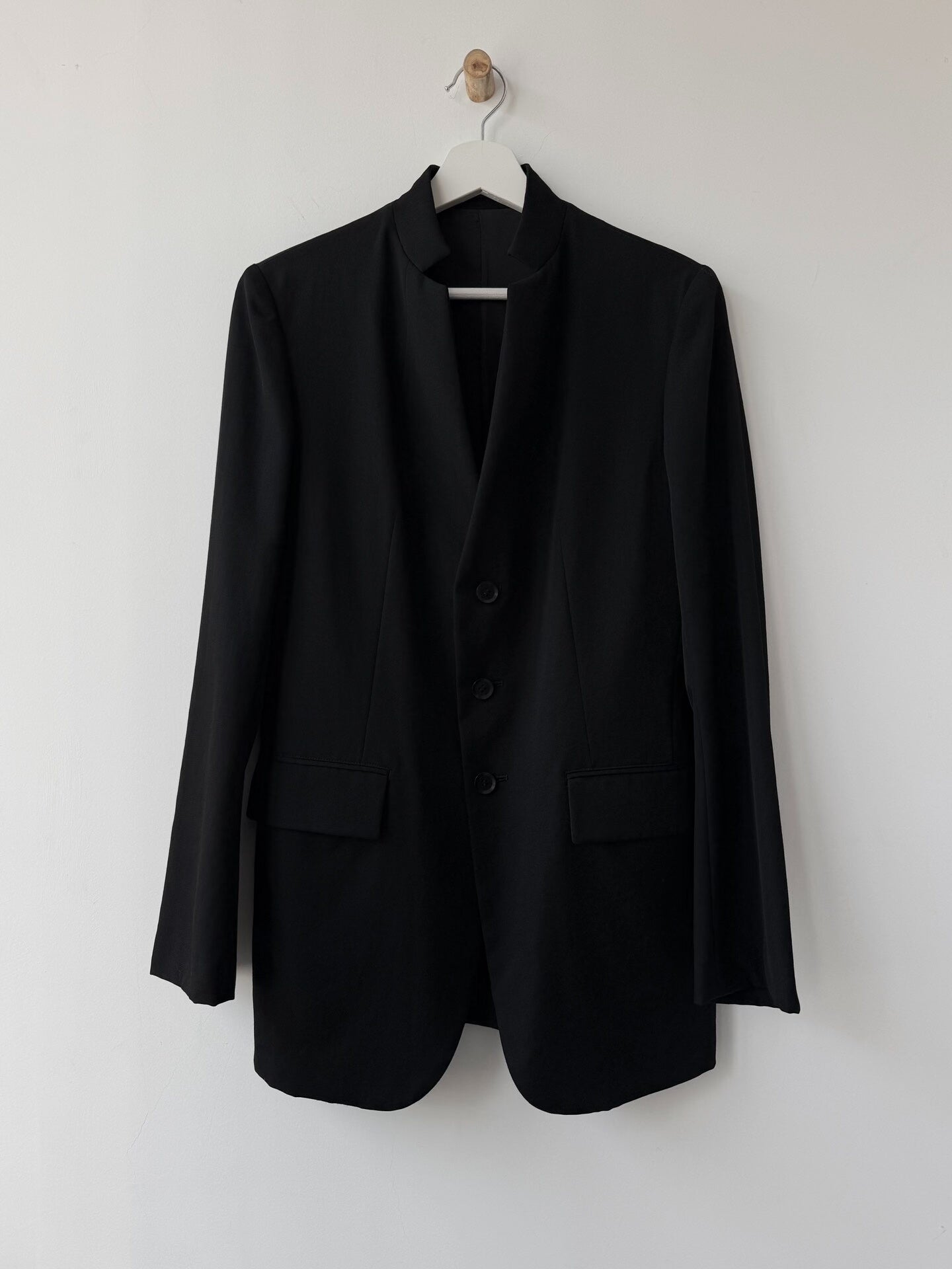 yohji yamamoto y's black minimalist blazer