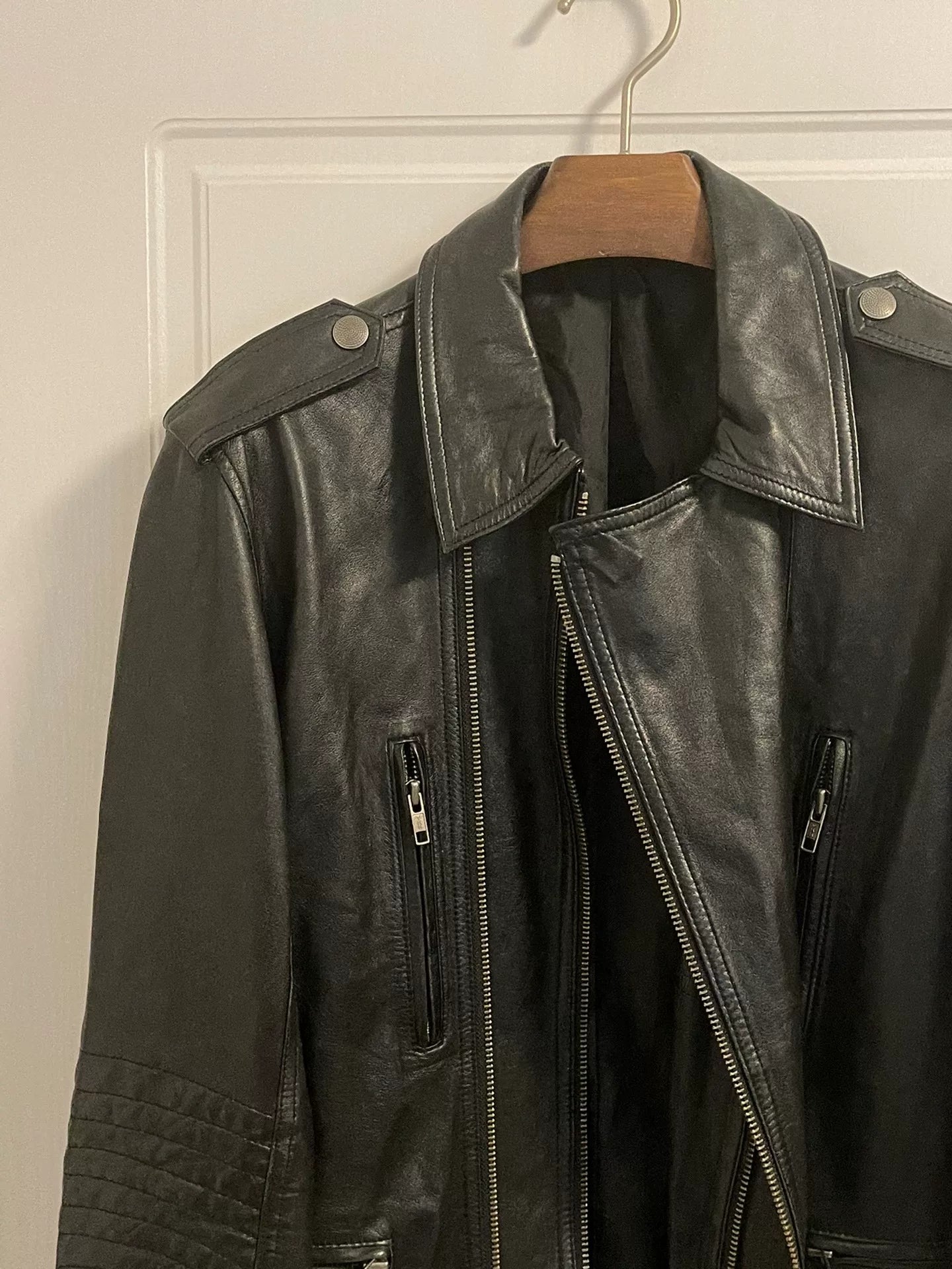 jean paul gaultier leather biker jacket