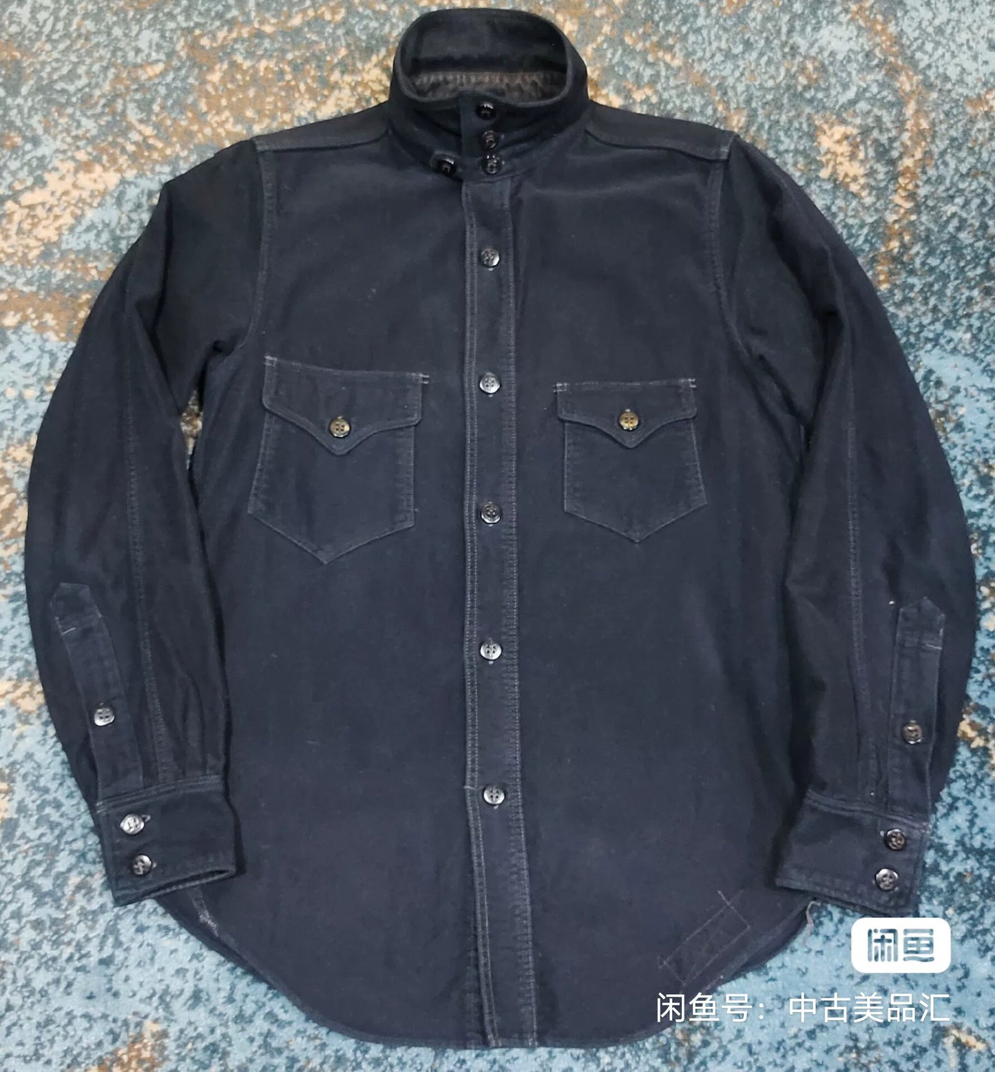 Freewheelers Deep Blue Navy Shirt