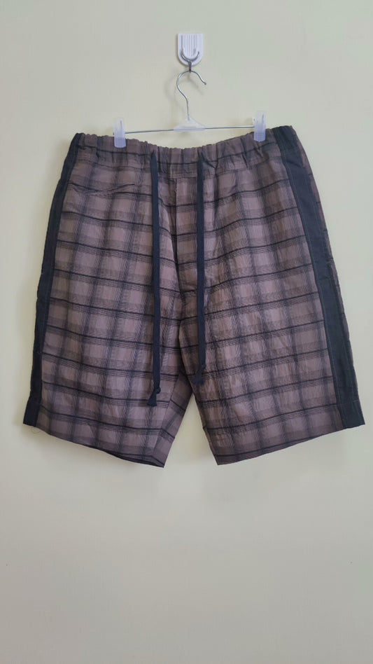 Ziggy Chen Plaid Drawstring Shorts
