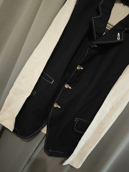 Comme des Garcons Wool Panel Mid-Length Jacket