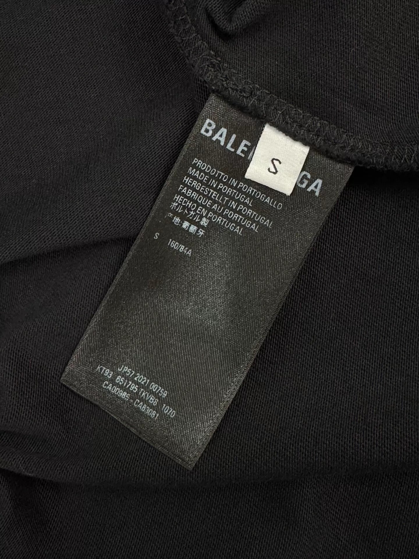 Balenciaga Distressed Print Short Sleeve T-shirt