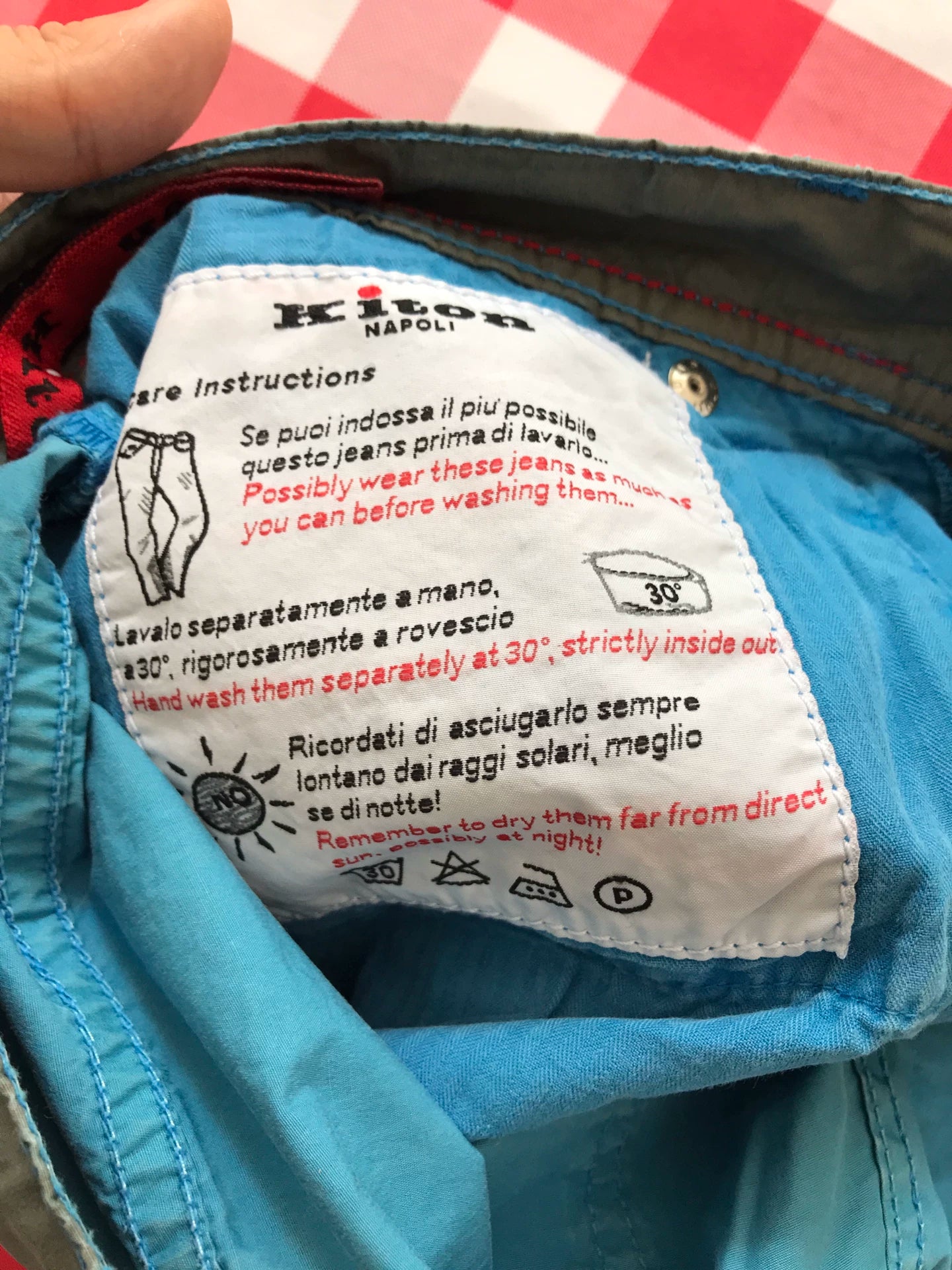 Kiton Casual Pants in Light Green Color