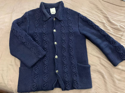 Visvim Navy Cable-Knit Cardigan
