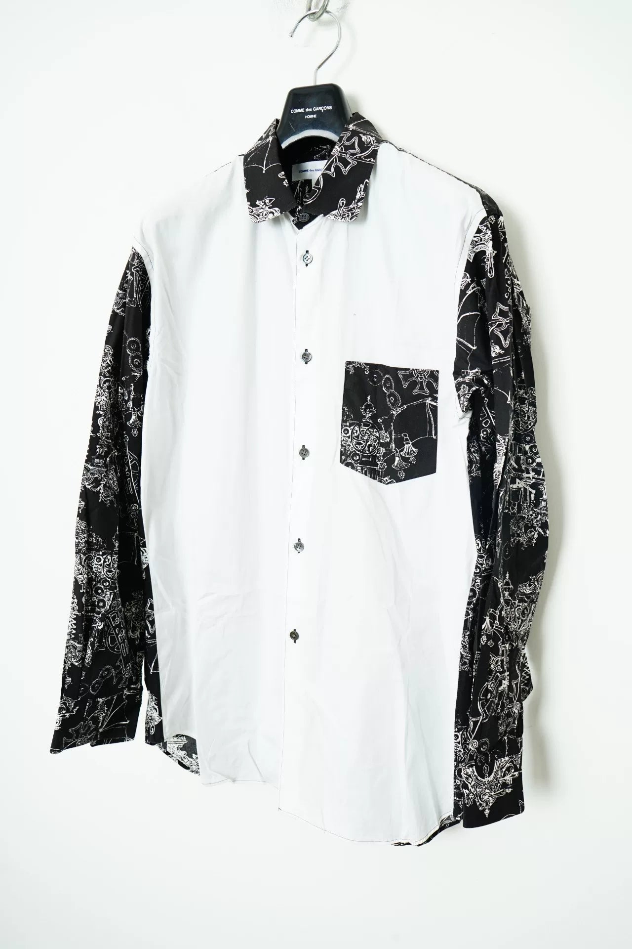 Comme des Garçons Black White Spliced Shirt
