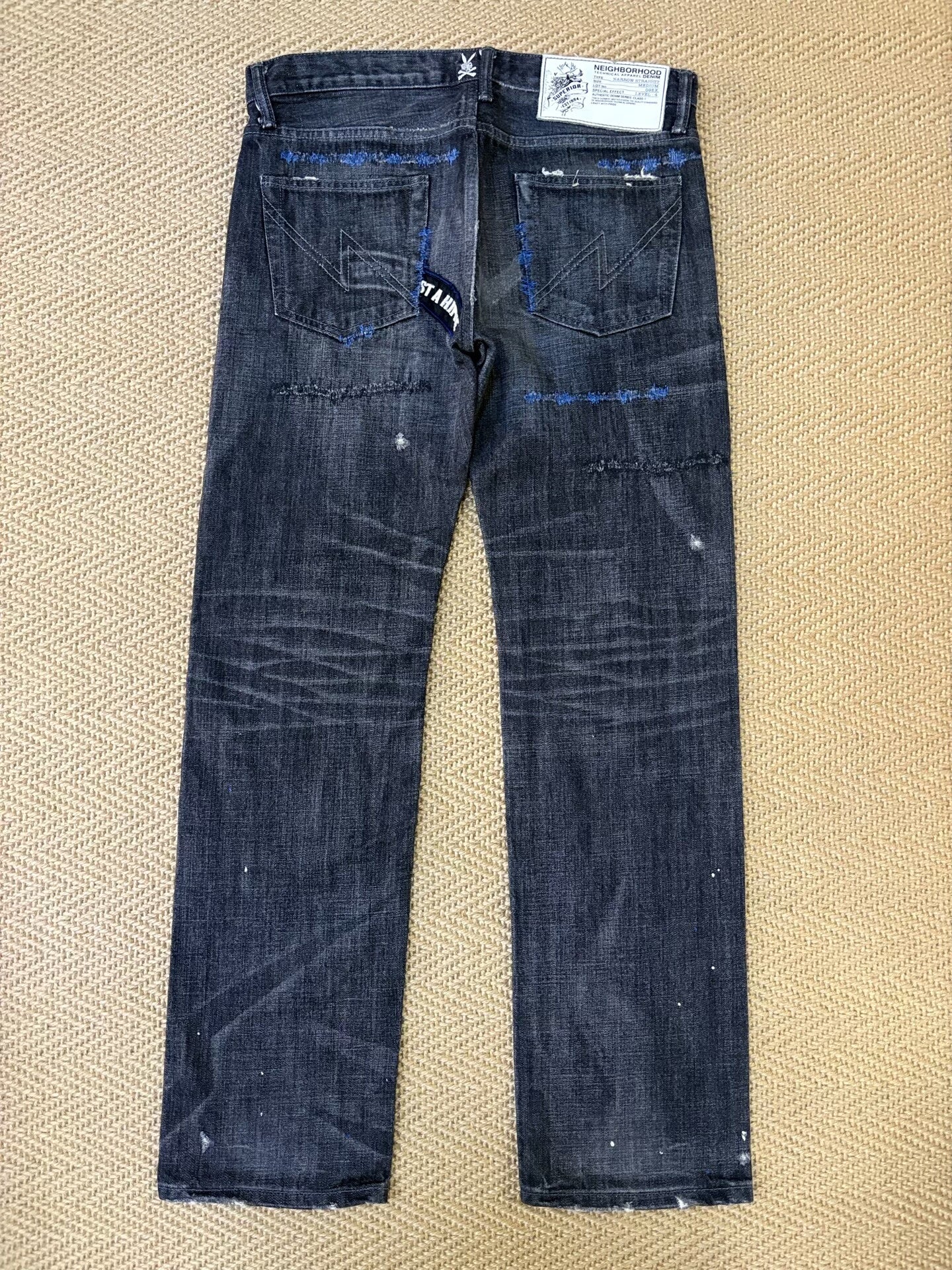 Neighborhood Blue Knife Cut Denim Pants