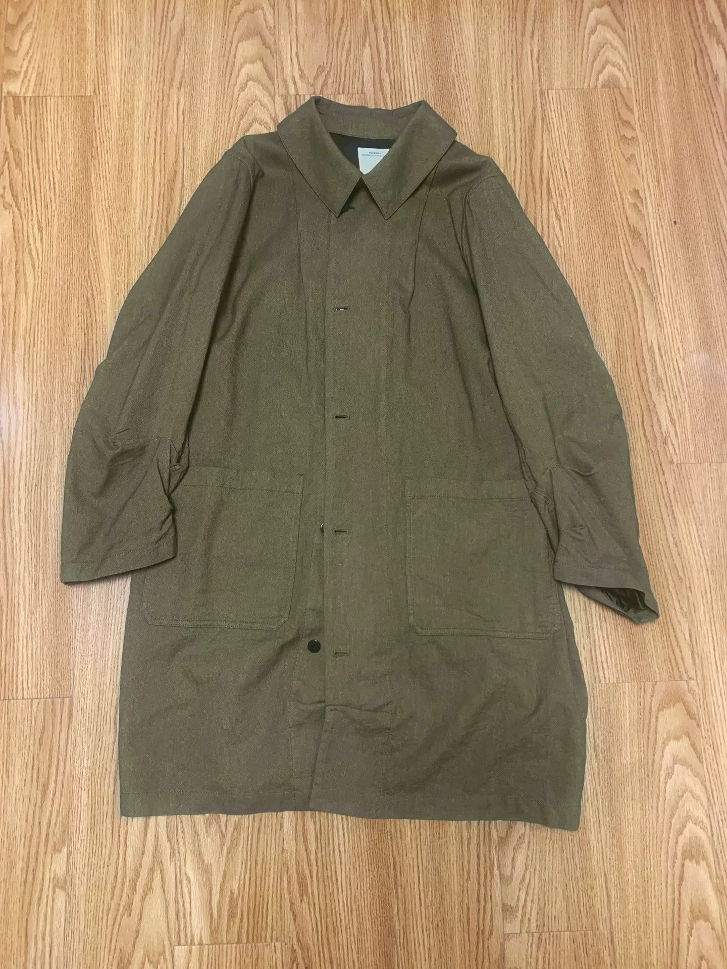 visvim 18aw ayres coat in olive