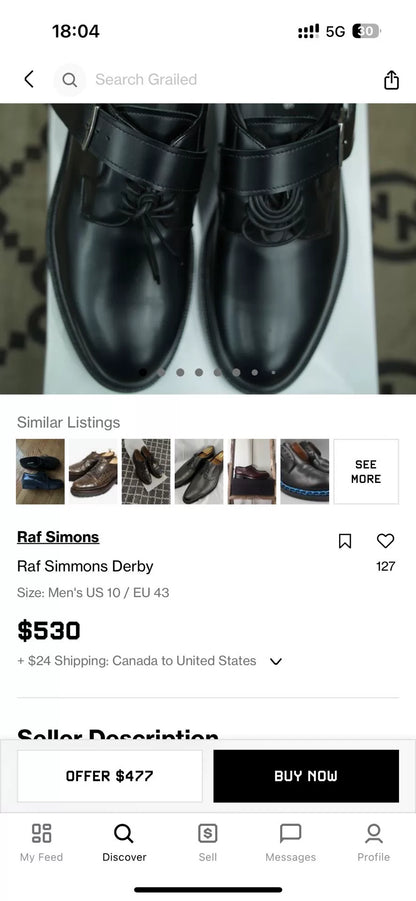 Raf Simons Buckle Derby Monk Shoes