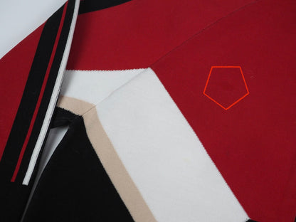 dior red black color block jacket XS